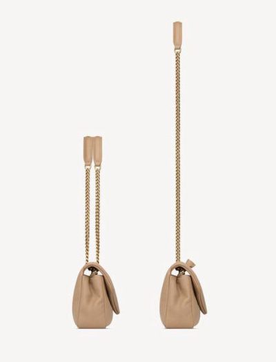 SAINT LAURENT CALYPSO SMALL IN PLUNGED LAMBSKIN