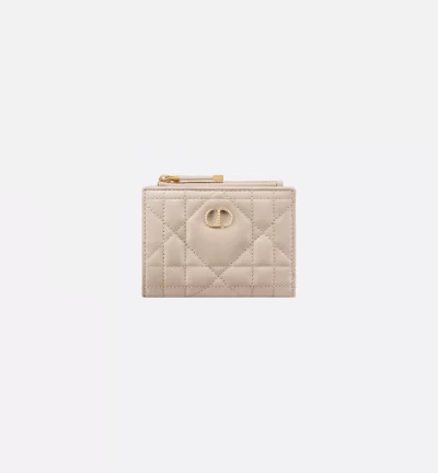Dior Caro Dahlia Wallet with Crystals