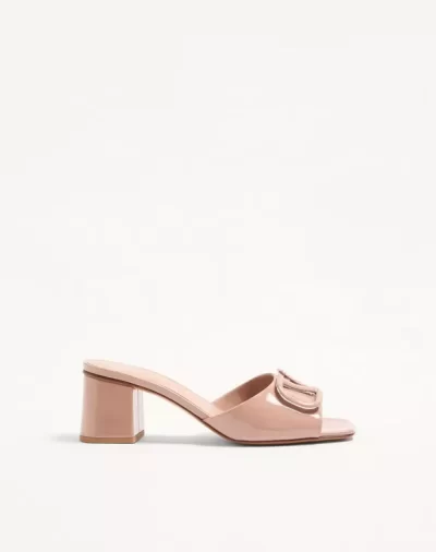 Valentino Vlogo Signature Patent Leather Slide Sandal 60Mm