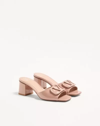 Valentino Vlogo Signature Patent Leather Slide Sandal 60Mm