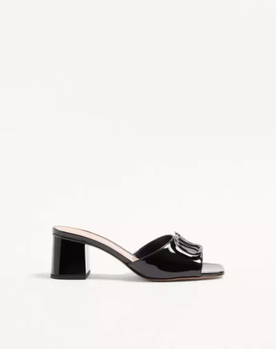 Valentino Vlogo Signature Patent Leather Slide Sandal 60Mm