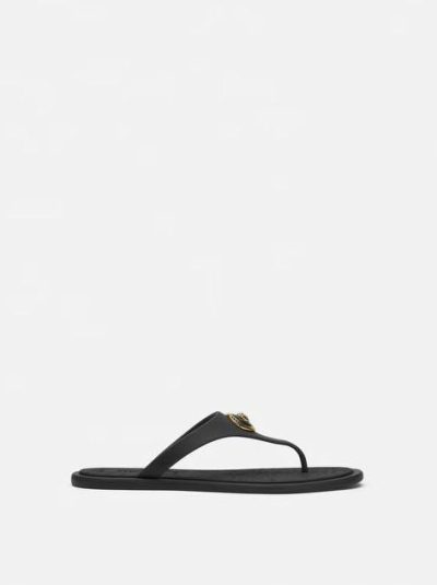 VERSACE ALIA RUBBER FLAT SANDALS