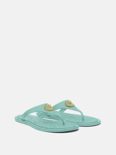 VERSACE ALIA RUBBER FLAT SANDALS