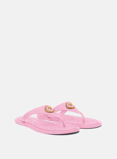 VERSACE ALIA RUBBER FLAT SANDALS