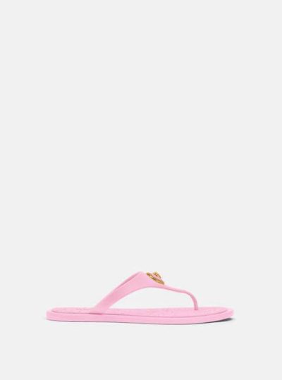 VERSACE ALIA RUBBER FLAT SANDALS