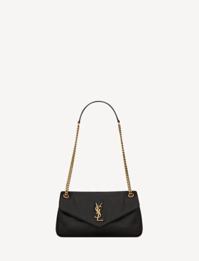 SAINT LAURENT CALYPSO SMALL IN PLUNGED LAMBSKIN