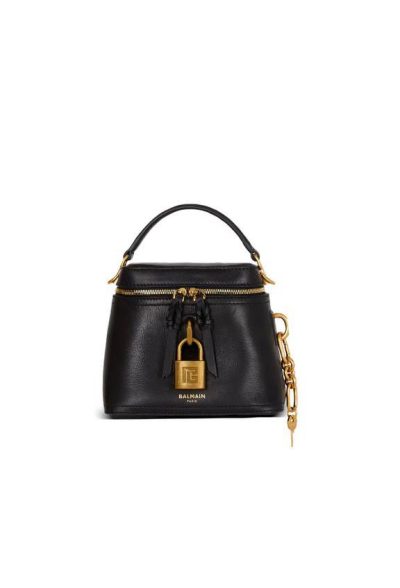 BALMAIN Pulse Vanity calfskin leather bag