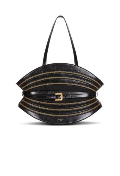 BALMAIN Medium Shuffle Zips bag in calfskin leather