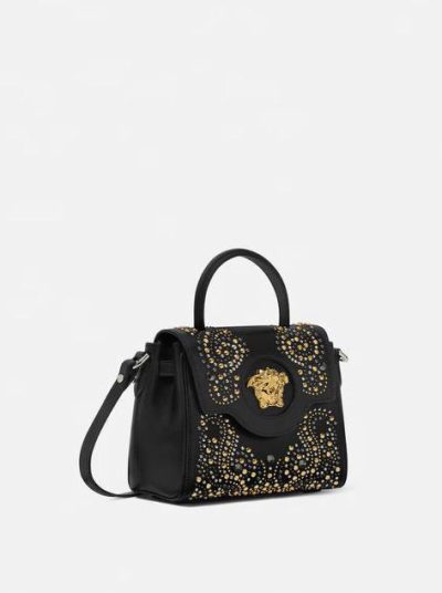 VERSACE STUDDED LA MEDUSA SMALL HANDBAG