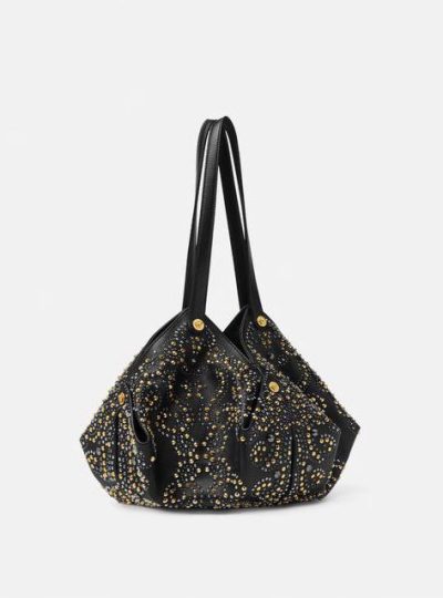 VERSACE STUDDED PROTEA SHOULDER BAG