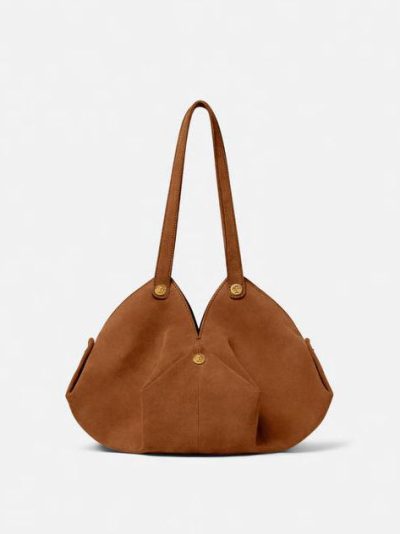 VERSACE PROTEA SUEDE SHOULDER BAG