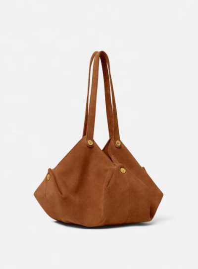 VERSACE PROTEA SUEDE SHOULDER BAG