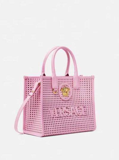 VERSACE LA MEDUSA LASER-CUT SMALL TOTE BAG