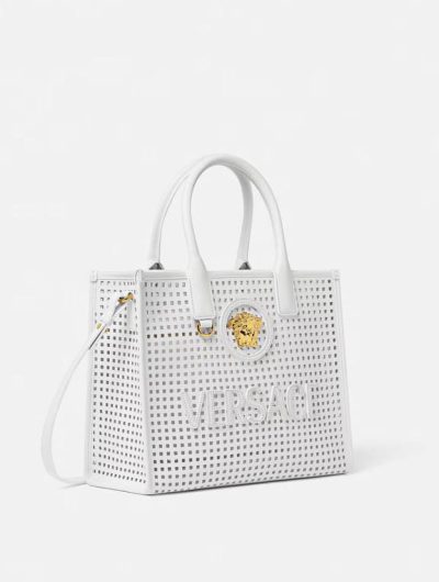 VERSACE LA MEDUSA LASER-CUT SMALL TOTE BAG