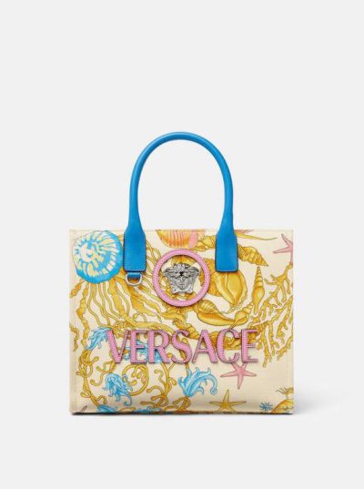 VERSACE UNDERWATER BAROCCO LA MEDUSA SMALL TOTE BAG