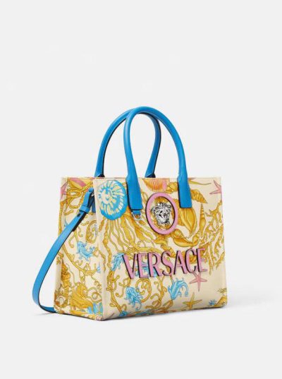 VERSACE UNDERWATER BAROCCO LA MEDUSA SMALL TOTE BAG