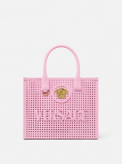 VERSACE LA MEDUSA LASER-CUT SMALL TOTE BAG