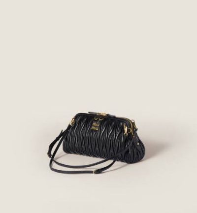 Miu Miu Matelassé nappa leather clutch