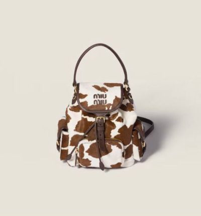 Miu Miu Printed leather backpack