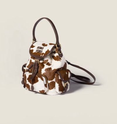 Miu Miu Printed leather backpack