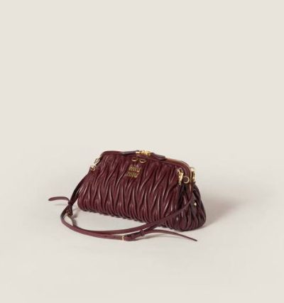 Miu Miu Matelassé nappa leather clutch