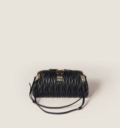 Miu Miu Matelassé nappa leather clutch
