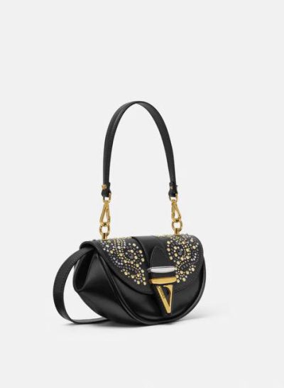 VERSACE STUDDED VIRTUS SMALL SHOULDER