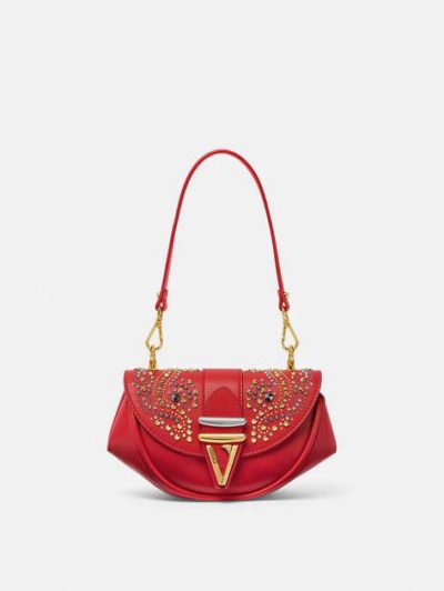 VERSACE STUDDED VIRTUS SMALL SHOULDER