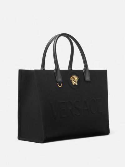 VERSAVE LA MEDUSA CANVAS LARGE TOTE BAG