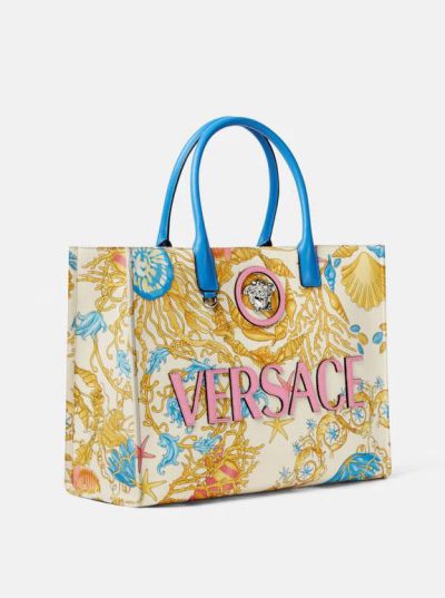 VERSACE UNDERWATER BAROCCO LA MEDUSA LARGE TOTE BAG