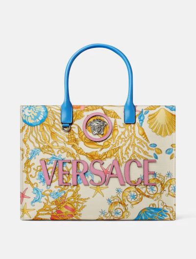 VERSACE UNDERWATER BAROCCO LA MEDUSA LARGE TOTE BAG