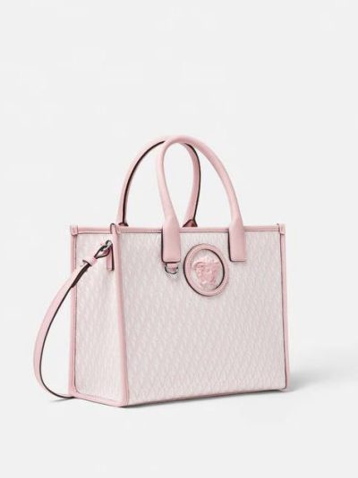 VERSACE V ALLOVER LA MEDUSA SMALL TOTE BAG