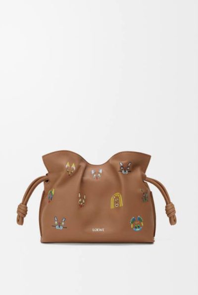 Loewe Cats mini Flamenco clutch in nappa calfskin
