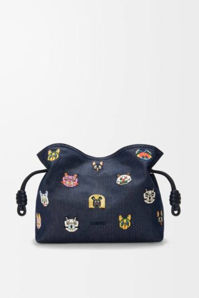Loewe Cats medium Flamenco clutch in nappa calfskin
