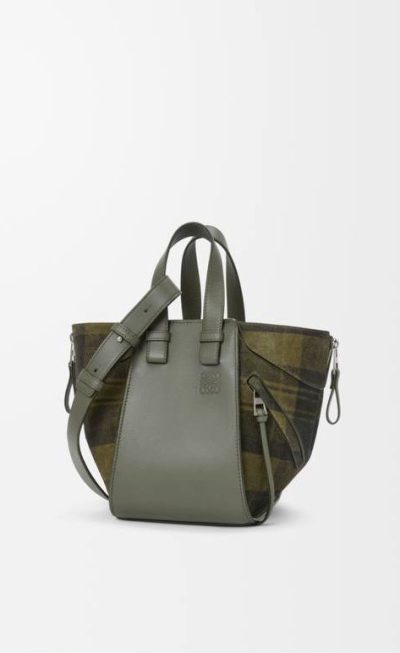 Loewe Compact Hammock bag in suede and classic calfskin