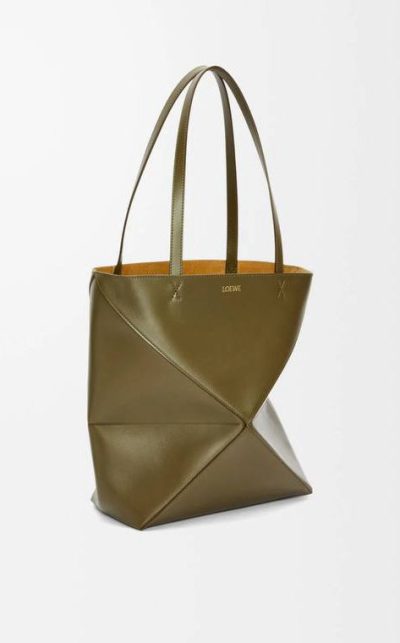Loewe Medium Puzzle Fold tote in shiny calfskin