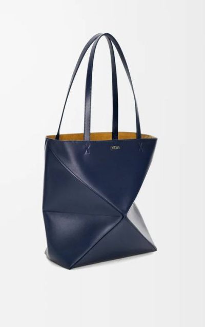 Loewe Medium Puzzle Fold tote in shiny calfskin