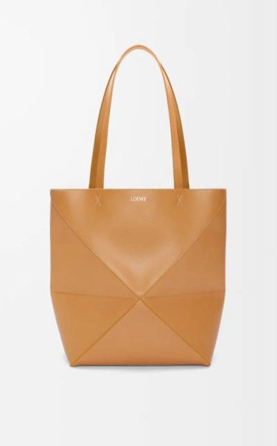 Loewe Medium Puzzle Fold tote in shiny calfskin