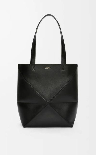 Loewe Medium Puzzle Fold tote in shiny calfskin