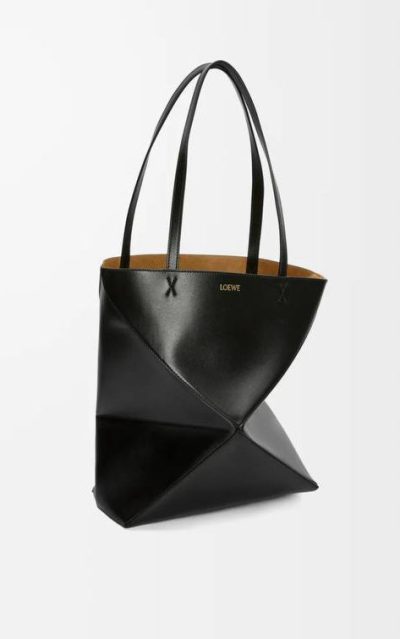 Loewe Medium Puzzle Fold tote in shiny calfskin