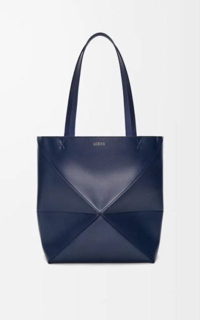 Loewe Medium Puzzle Fold tote in shiny calfskin