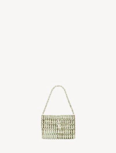 SAINT LAURENT MICRO EVENING BAG IN CRYSTALS CHRYSOLITE
