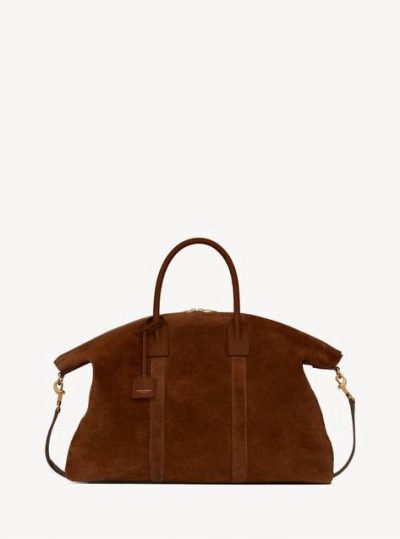 SAINT LAURENT GIANT BOWLING BAG IN SUEDE