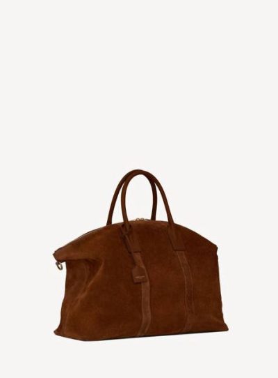 SAINT LAURENT GIANT BOWLING BAG IN SUEDE