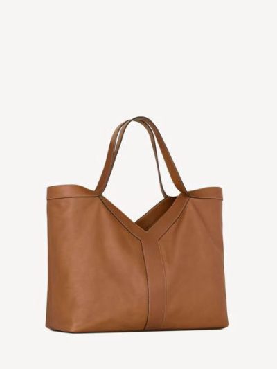 SEINT LAURENT Y LARGE TOTE IN LEATHER