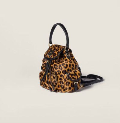Miu Miu Printed leather backpack
