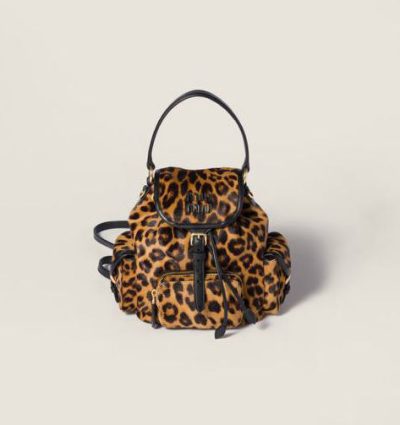 Miu Miu Printed leather backpack