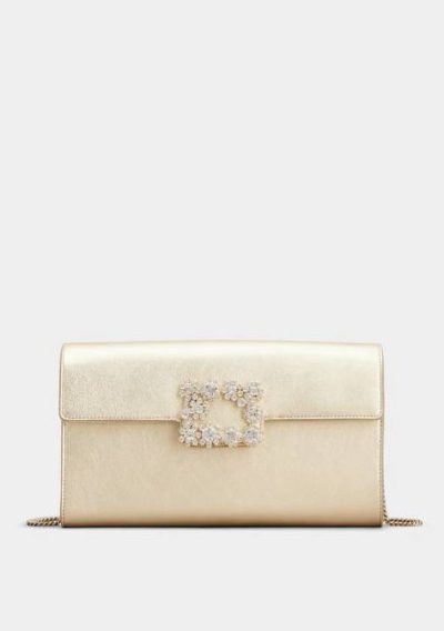 Rogger Vivier Efflorescence Clutch in leather
