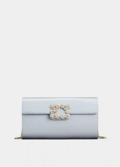 Rogger Vivier Efflorescence Clutch in satin
