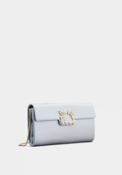 Rogger Vivier Efflorescence Clutch in satin